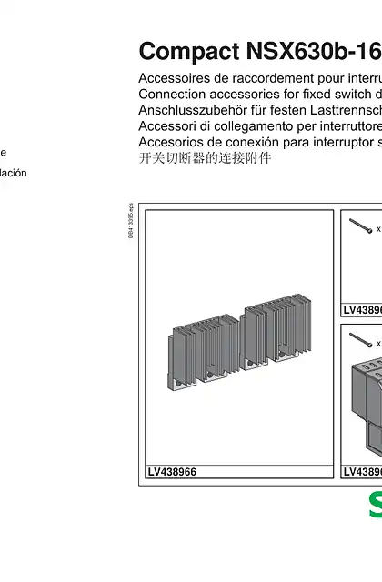 schneider施耐德Connection accessories for Compact NSX630b-1600 NA DC PV fixed switch disconnector - 说明页